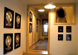 Gold and platinum records at the studio - PHOTOS COURTESY OF WILL ACKERMAN