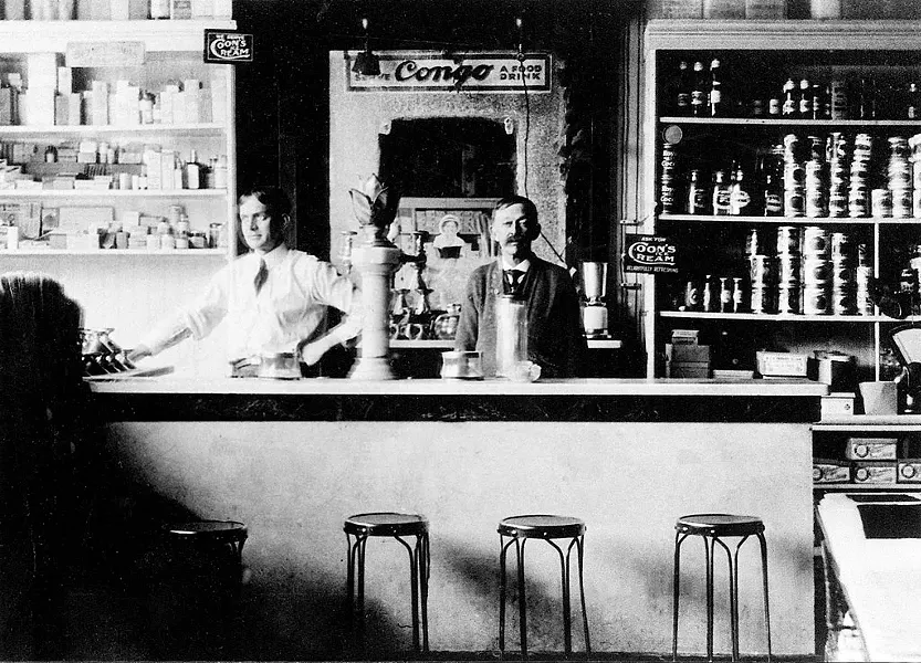 H.A. Hawley store interior - COURTESY OF CAMBRIDGE HISTORICAL SOCIETY