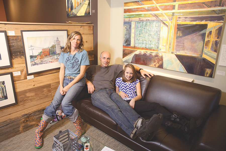 Katharine Montstream, Alan Dworshak and daughter Sylvie - MATTHEW THORSEN
