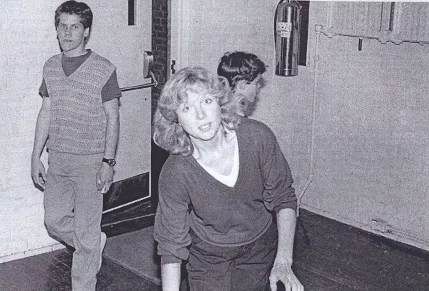Kathy Lawrence at 242 Main, 1980s - COURTESY OF KIRK FLANAGAN