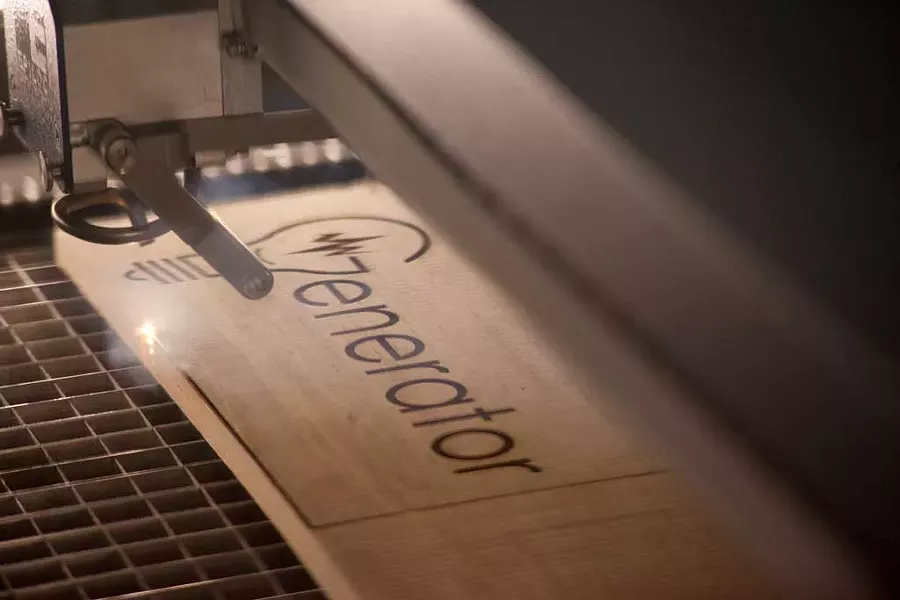 Laser cutter in action - MATTHEW THORSEN