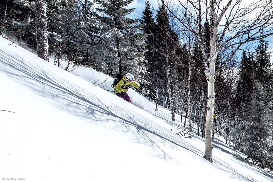Louise Lintilhac deep in the backcountry of the Chic-Choc Mountains in Québec’s Gaspé Peninsula