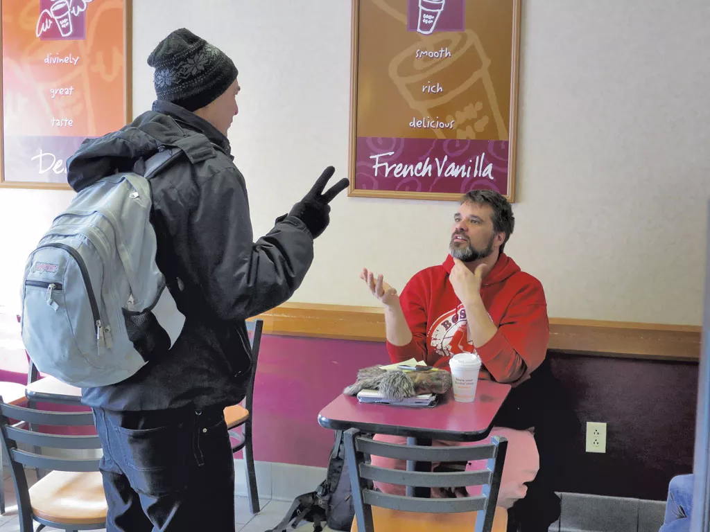 Loyal Ploof at Dunkin' Donuts - MATTHEW THORSEN