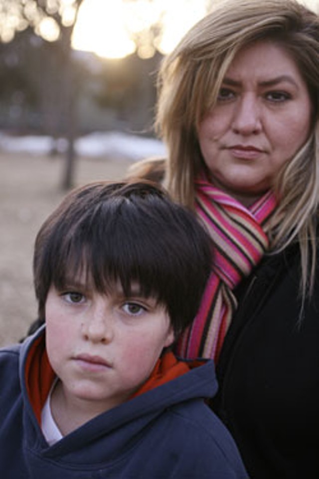 Natalie Garza with son Damon - JORDAN SILVERMAN