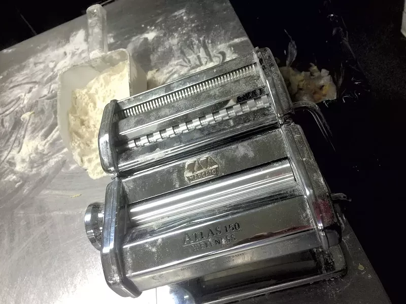 Pasta machine at Bluebird Tavern - ALICE LEVITT