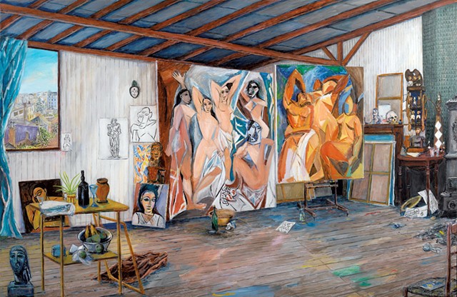 "Picasso's Studio at the Bateau Lavoir" by Damian Elwes
