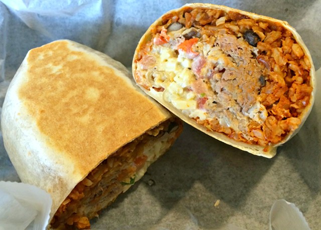 Pulled-pork burrito, $7 - ALICE LEVITT