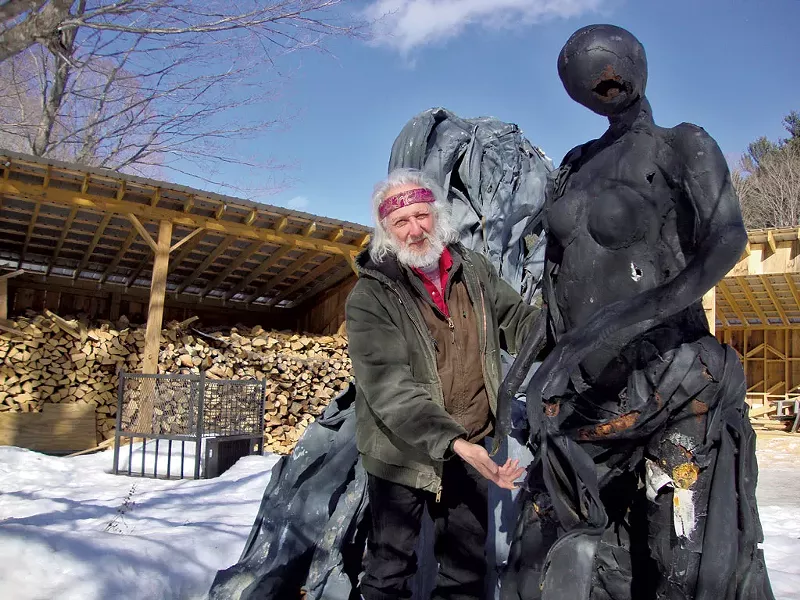 Sass highlights the damage to the sculptures - MEG BRAZILL