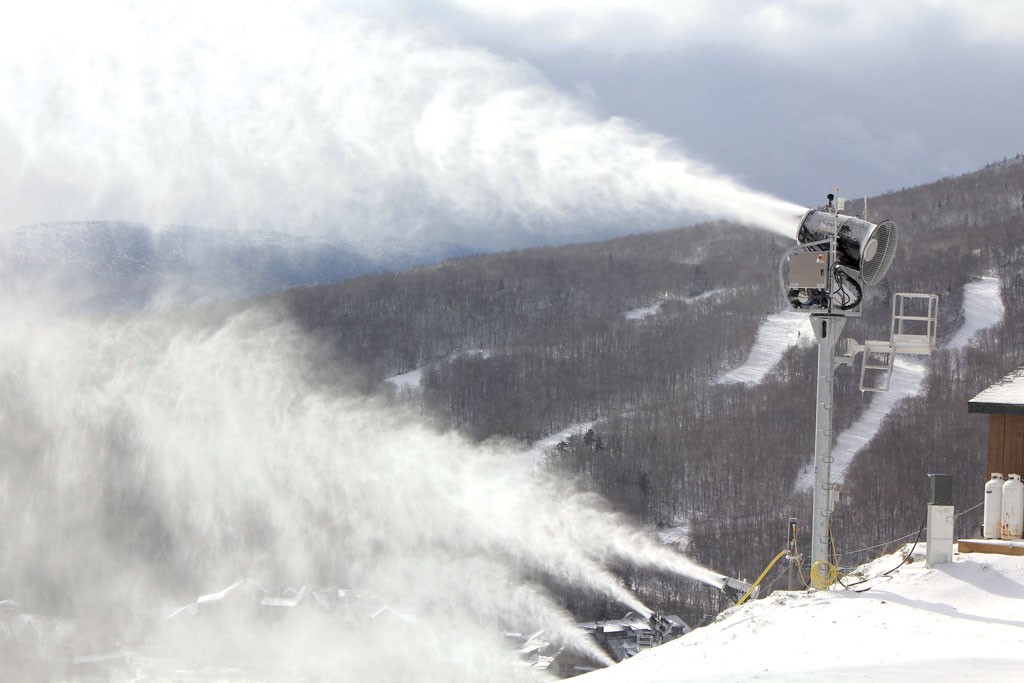 Snowmaking at Stowe - COURTESY OF VERMONT SKI ASSOCIATION