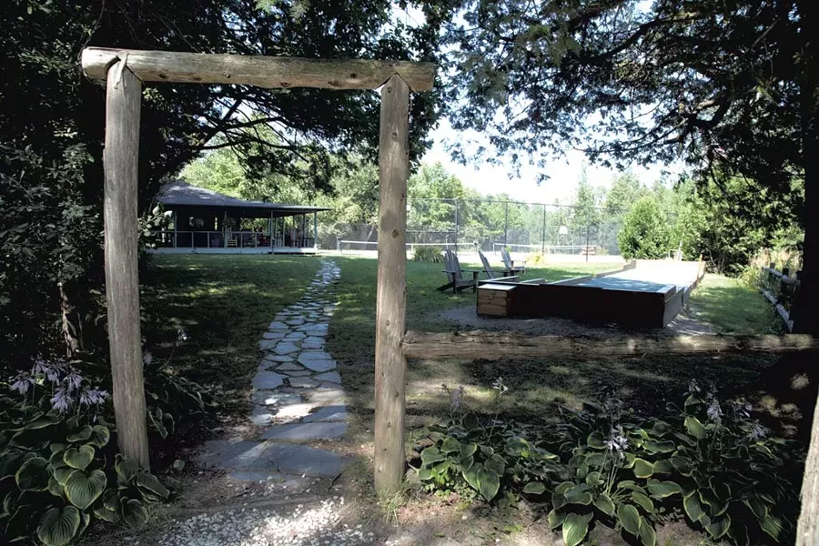 Tennis court and grounds