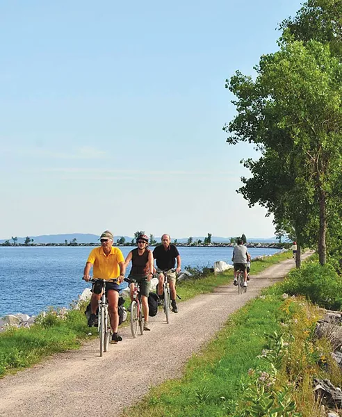 The causeway on the Island Line Trail