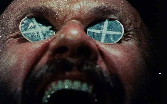 The great Donald Pleasence, coinèd eyes a-gleam - DRAFTHOUSE FILMS