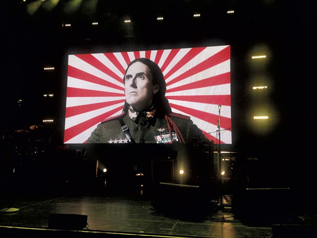 Weird Al Yankovic projected onstage at the Flynn Center - BOBBY HACKNEY JR.