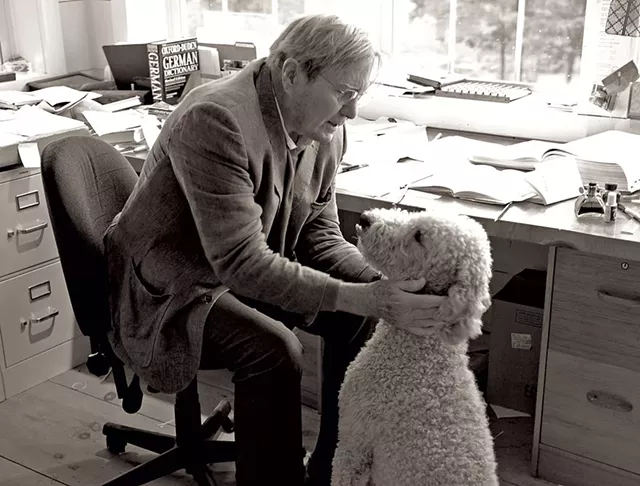 Galway Kinnell and his dog - COURTESY OF RICHARD BROWN