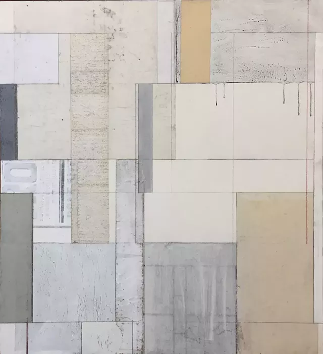 Untitled collage/mixed media on plywoodby Matthew Monk - IMAGES COURTESY OF MATTHEW MONK