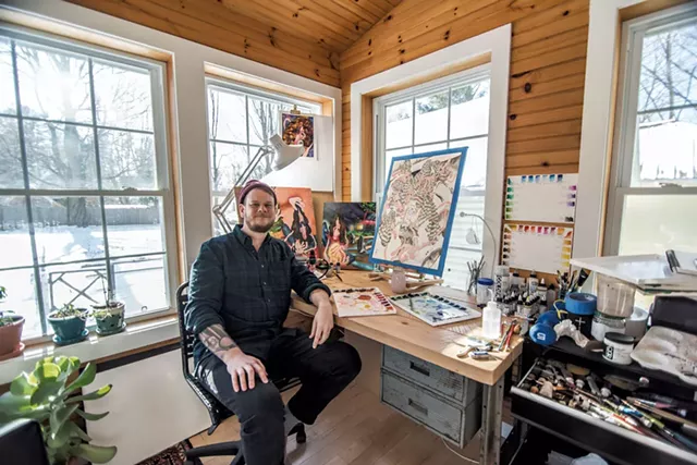 Jeffrey Robbins in his studio - ROBIN KATRICK