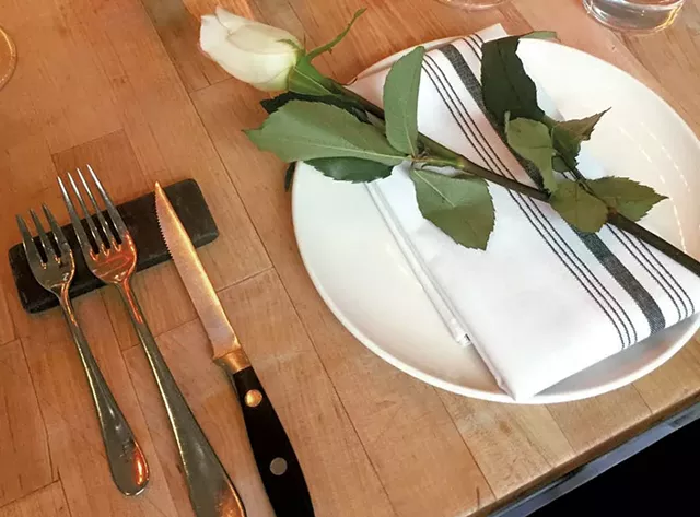 Place setting at the inaugural Chaîne des Rôtisseurs dinner, held at Hen of the Wood - COURTESY OF CHAÎNE DES RÔTISSEURS