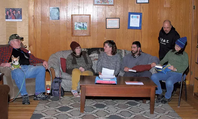 Cindy Boyd (center) with a group at the Kingdom Recovery Center - ROBERT C. JENKS