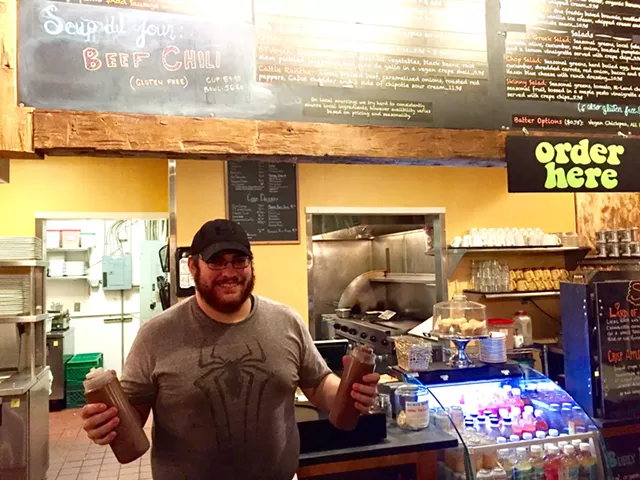 Curtis Garrow, kitchen manager of Skinny Pancake - SALLY POLLAK