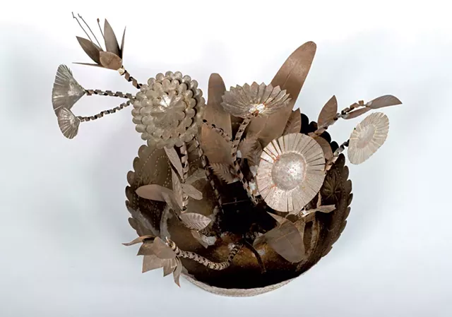 "Tin Whimsy Bowl of Flowers" by unknown artist - COURTESY OF SHELBURNE MUSEUM