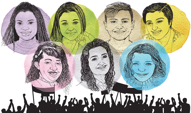 Joelyn Mensah, Lauren Ryea, Nathan Degroot, Hannah Pendyah, Molly Thompson, Celine Morris, Greta Solsaa - AARON SHREWSBURY