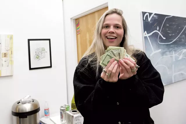 Maggie Kniffin and with her winnings from “