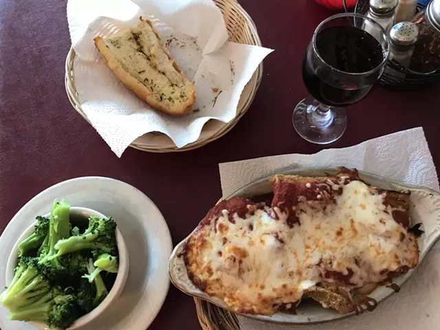 Eggplant rollatini at Papa Frank's - SALLY POLLAK
