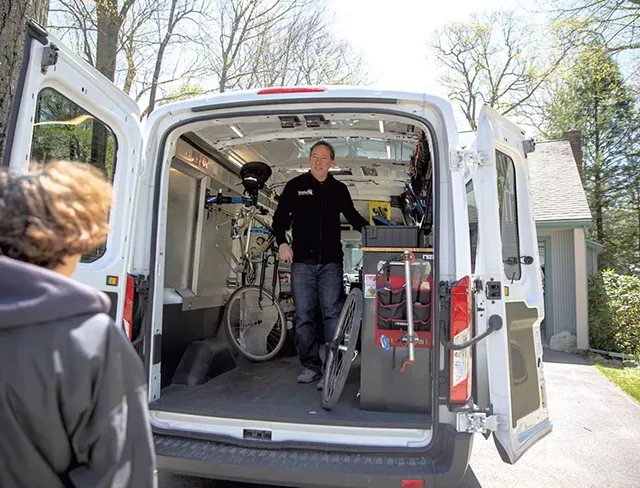Todd Chewning at Roger Bergeron's home in Burlington - JAMES BUCK