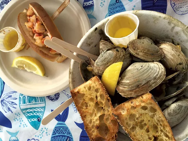 Steamed clams from Joe's Kitchen at Screamin' Ridge Farm - SALLY POLLACK