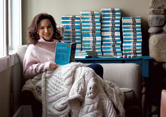 Palmisano with her Hardy Boys and Nancy Drew book collection - COURTESY  OF GABRIELLE BOOTH