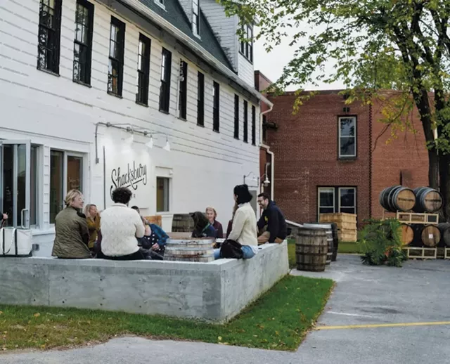 Patio at Shacksbury's Vergennes tasting room - COURTESY OF SHACKSBURY