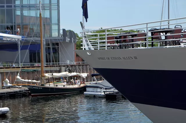 The Spirit of Ethan Allen III docked at Burlington's waterfront - KEN PICARD