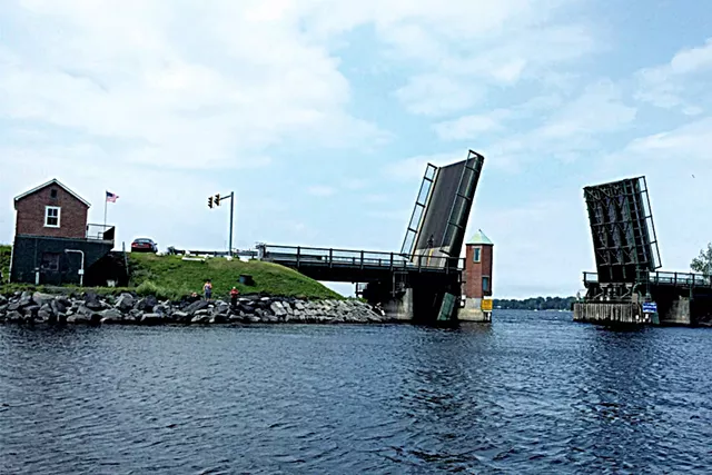 North Hero-Grand Isle drawbridge in action - COURTESY OF VERMONT AGENCY OF TRANSPORTATION