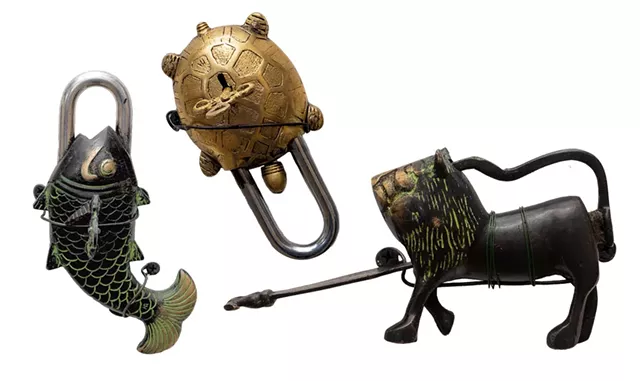 Intricate brass padlocks from around the world - DON WHIPPLE