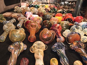 Glass pipes at Full Tank - COURTESY OF MATTHEW ROBINSON