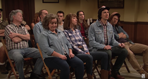 Adam Driver, second from the right - SCREENSHOT: SATURDAY NIGHT LIVE