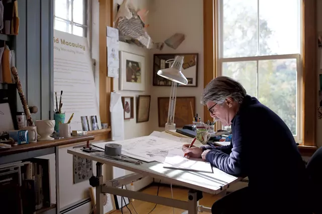 Illustrator David Macaulay in his Norwich studio - SARAH PRIESTAP