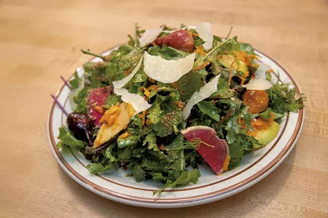 Fall greens salad at Pizzeria Ida - JAMES BUCK