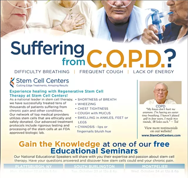 An ad for Stem Cell Centers