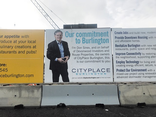 CityPlace Burlington signs on Cherry Street - JOHN JAMES