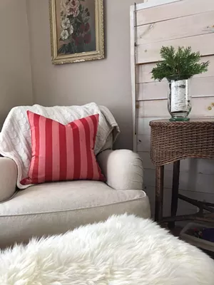 Seasonal pillows add a layer of warmth during winter months. - COURTESY OF BRIANNE TAYLOR
