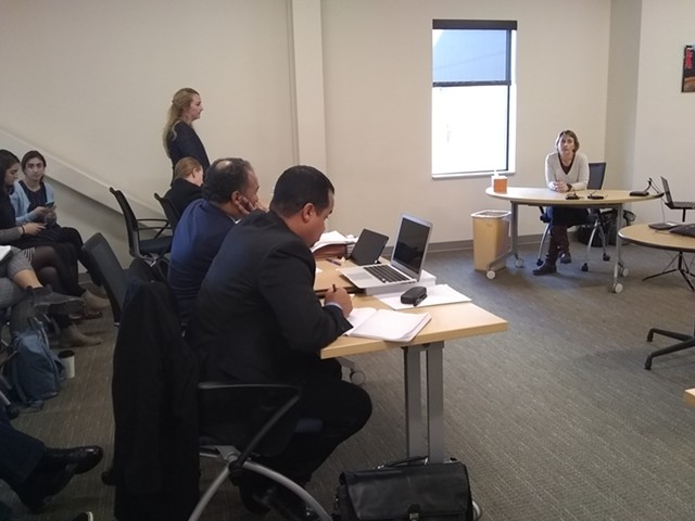 Yvette Amblo-Bose (right) testifying on Thursday - KATIE JICKLING