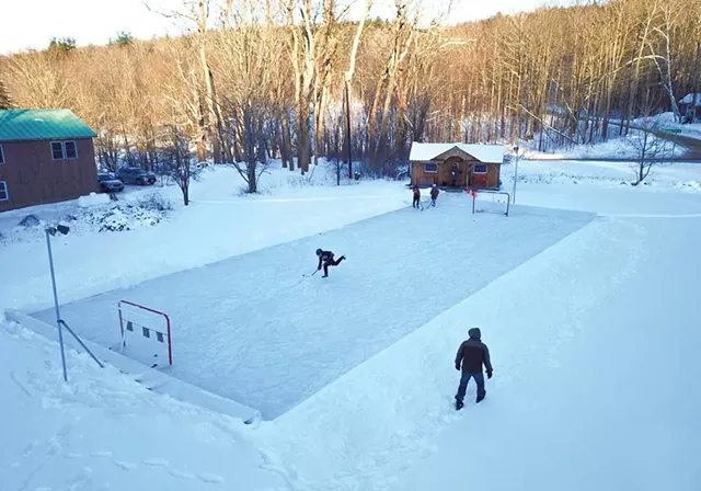 Backyard Hockey Rink - COURTESY OF PATTY KELLY