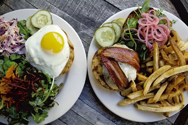 Burgers at the Farmhouse Tap & Grill - COURTESY OF THE FARMHOUSE TAP & GRILL