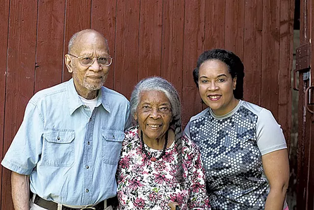Lydia Clemmons Jr. (right) with her parents, Jackson and Lydia Clemmons - CALEB KENNA