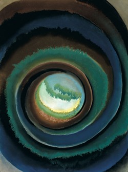 Georgia O’Keeffe, Pond in the Woods, 1922. Pastel on paper, 24 x 18 (61 x 45.7). - GEORGIA O’KEEFFE MUSEUM