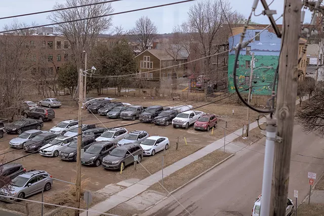 The site is between a parking area and a pocket park - LUKE AWTRY