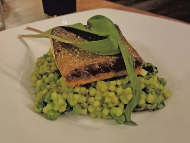 Grilled salmon at Zenbarn - ANDREA SUOZZO