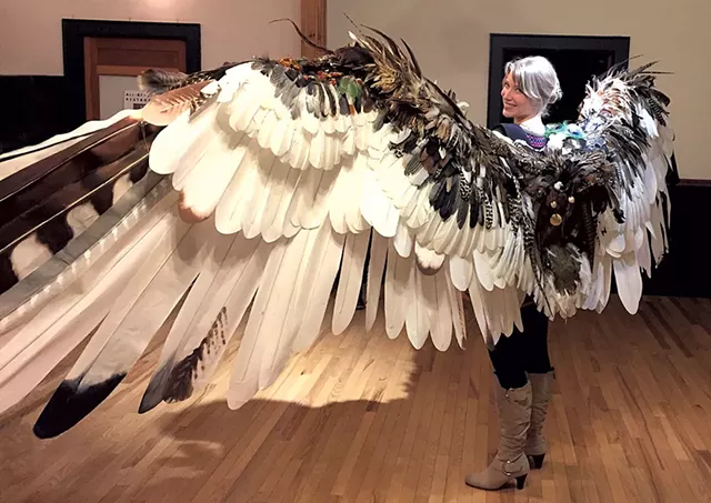 Katie Runde with her wings - COURTESY OF LYLEE RAUCH-KACENSK