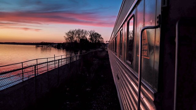 View of Lake Champlain from the Champlain Valley Dinner Train - EVA SOLLBERGER, JAMES BUCK